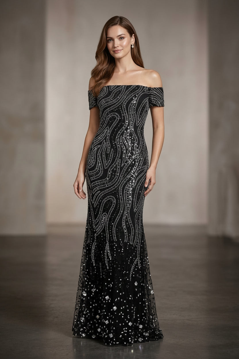 Off Shoulder Evening Dress