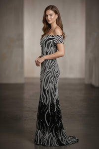 Off Shoulder Evening Dress