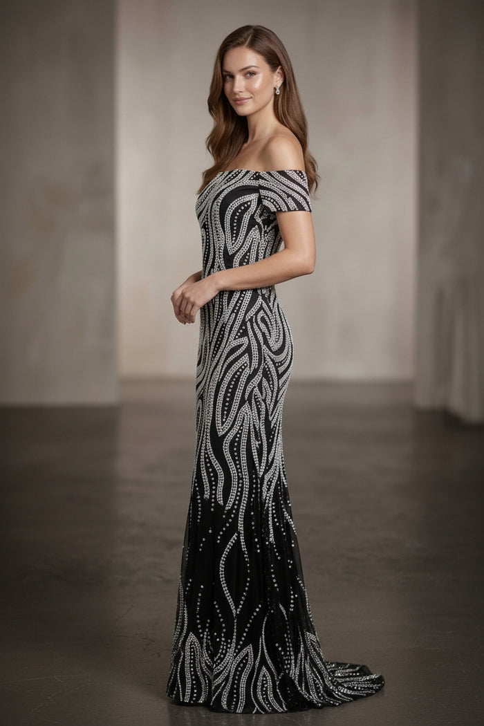 Off Shoulder Evening Dress
