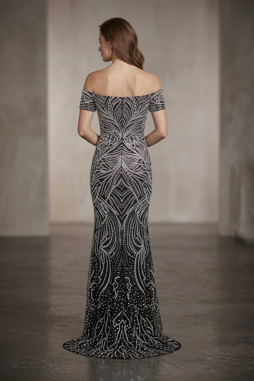 Off Shoulder Evening Dress